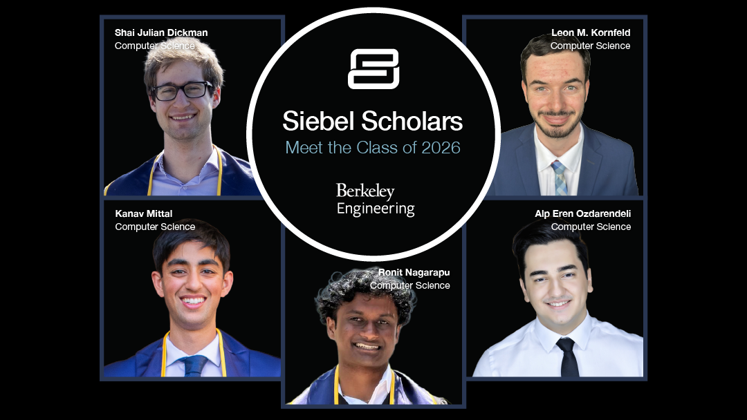 Image for Five students honored as Siebel Scholars